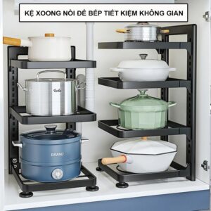 Kệ Xoong Nôi 2 3 4 Tâng Nhà Bêp Đa Năng, Kệ Đê Đồ Gấm Bếp Đế Xoong Nồi Chảo Kệ Gia Vị Bếp MKS075