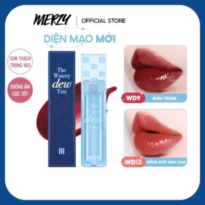 [NEW][Ver 4] Son Tint Bóng Hàn Quốc Bền Màu, Lâu Trôi Cho Đôi Môi Căng Mọng, Ẩm Mịn Merzy The Wat...