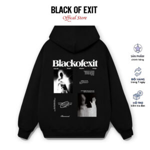 Áo hoodie GHOST nỉ bông cotton BLACK OF EXIT nam nữ form rộng thu đông Local Brand