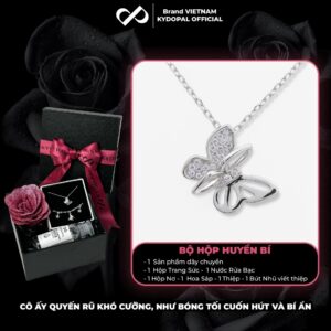 Dây chuyền bạc nữ KYDOPAL đính đá cao cấp trang sức 925 vòng hồ điệp cá tính - PAL9C8