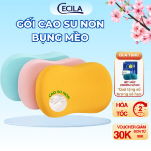 Gối cao su non bụng mèo CECILA Gối Nệm Y Tế thiết kế công thái học đàn hồi mềm mại
