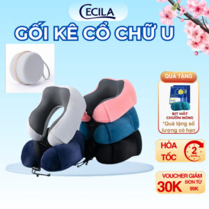 Gối kê cố chữ U CECILA Gối Nệm Y Tế cao su non mềm mại đàn hồi tốt, vỏ mềm mịn êm ái thoáng khí dành c...