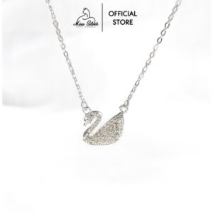 Dây chuyền bạc Miuu Silver, vòng cổ nữ Thiên nga trăng đính đá
