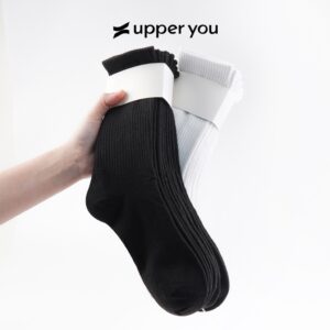 [Combo 10] Tất Vớ Nam Nữ Cố Cao Trơn UPPERYOU Cotton Êm Ái Dày Dặn Thoáng Khí - VSF4001/...