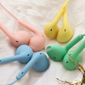Tai nghe có dây U19 Tai nghe có Mic khử tiếng ồn Giắc cắm tai nghe 3,5 mm Macaron Phim hoạt hình Tai ng...