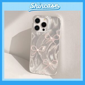 Ốp Lưng iPhone Silicon Pink Bow 3D Ánh Bạc, Chống Sốc, Bảo Vệ Camera- iP 6/6s/7/8/Plus/X/XS/XR/11/1...