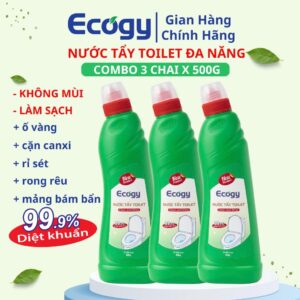 Nước tẩy Toilet đa năng Ecogy; Hỗ trợ làm sạch các mảng bám, cặn canxi trên bồn cầu. chậu rửa...