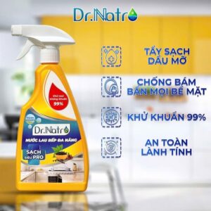 Nước lau bếp đa năng Dr Natro tẩy sạch dầu mỡ chống bám bẩn trên mọi bề mặt