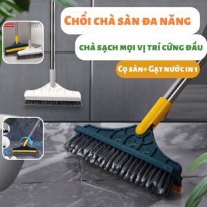 Cây Chối Chà Sàn Nhà Tắm Thông Minh Thiết Kế Đầu Gạt Nước Và Đầu Chổi Xoay 120 Độ Dọn Sạch Mọi Gó...