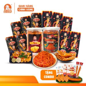 Combo Song Gà Song Bim gồm: 5 chân gà tê cay có xương +5 chân rút xương+1 hũ bimbim mái tôn +1 hũ tăm c...