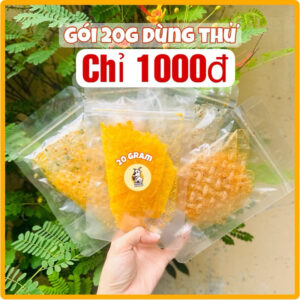 Gói 20g - BÁNH TRÁNG 3 GOAT FOOD TÂY NINH TRỘN SẴN ĐỦ VỊ ( tỏi dầu, xike, tôm cay, phomai, rong biển)