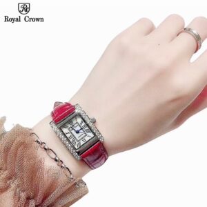 Đồng hồ nữ chính hãng dây da Royal Crown 6306 mặt nhỏ chống nước đẹp, sang chảnh, thời trang