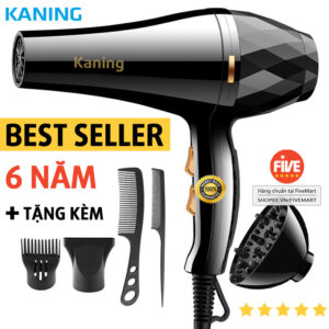 Máy sấy tóc KANING sấy 2 chiều 3 chế độ nhiệt tạo kiểu dễ dàng tặng kèm bộ 1 - 3 hoặc 5 phụ kiện tùy ph...