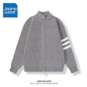 Jeanswest Áo khoác len nam cổ đứng khóa kéo đôi phong cách Hàn Quốc kiểu dáng thời trang mùa đông...
