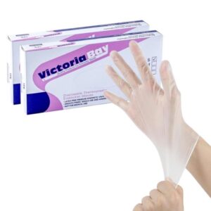 Hộp 100 găng tay nấu ăn siêu dai Victoria Bay làm bếp siêu dai chất liệu TPE không mùi chống nhăn Loại 1