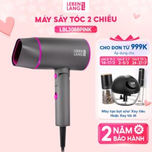 Máy sấy tóc Lebenlang LBH3088, 2100W, sấy lạnh bấm giữ liên tục, gấp gọn, chống xơ rối công nghệ ion