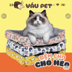Nệm Cho Chó Mèo Lót Lông Mềm Mại Âm Áo - Đệm Cho Chó Mèo Vẩu Pet Shop