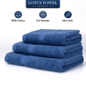 Khăn Tắm Châu Âu 70x140cm, 60x120cm, 50x100cm LOTUSTOWEL 100% Cotton Mềm Mịn Thấm H...
