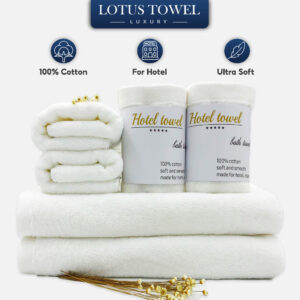 Khăn Khách Sạn, Khăn Tắm Khăn Gội Đầu Khăn Mặt Cho Khách Sạn Thương Hiệu Lotustowel 100% Cotton...