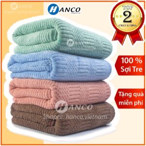 Khăn Tắm Sợi Tre Siêu Mềm Mại - Cỡ Lớn 70x140cm - Thấm Hút Bông Dày, 100% Sợi Tre Cao Cấp -...