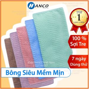 Khăn Rửa Mặt Gội Đâu Sơi Tre Siêu Mêm -Thâm Hút - Bông Dày -Không Đố Lông -100 Sợi Tre -Khăn Gia Đì...