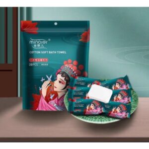 (MINAIER) Khăn nén rửa mặt dạng viên kẹo MINAIER chuẩn hàng nội địa TRUNG gói 20 viên khăn