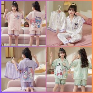[08-45kg]Đồ Bộ Pijama cho bé 9-45kg, trẻ em, vải lụa Latin Siêu Xinh