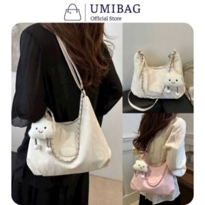 Túi Xách Nữ Thời Trang Đeo Chéo Hàn Quốc Xinh Xắn Kèm Móc Khoá Siêu Cute - TC124
