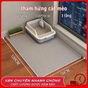 ₫125.000 HOA HỒNG XTRA) 10% Yêu thích (120cm*70cm) Thảm hứng cát mèo Kích thước lớn thảm thảm cát cho mèo Thảm chống văng cát