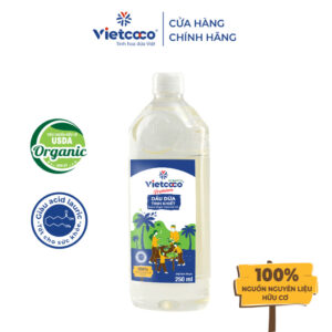 Dầu dừa tinh khiết Organic VIETCOCO chai PET 250ml