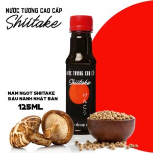 [125ml]Nước tương cao cấp Shiitake lên men tụ nhiên từ đậu nành và nấm ngọt Shiitake, chai nhựa 125ml/...