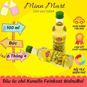 Dầu óc chó cho bé ăn dặm Kunella Feinkost của Đức 100ml P (T [ Dầu Óc Chó Hữu Cơ ]