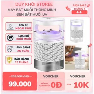 Đèn Bắt Muỗi, Máy Bắt Muỗi Diệt Côn Trùng Thông Minh Kiêm Đèn Ngủ Cao Cấp Có Quạt Hút Cổng Sạc USB