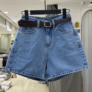 Thời Trang BigSize- Quần Short Jean Nữ Phom Rộng, Lai May Đơn Giản Basic HotTrend 0058 0057 Deni...